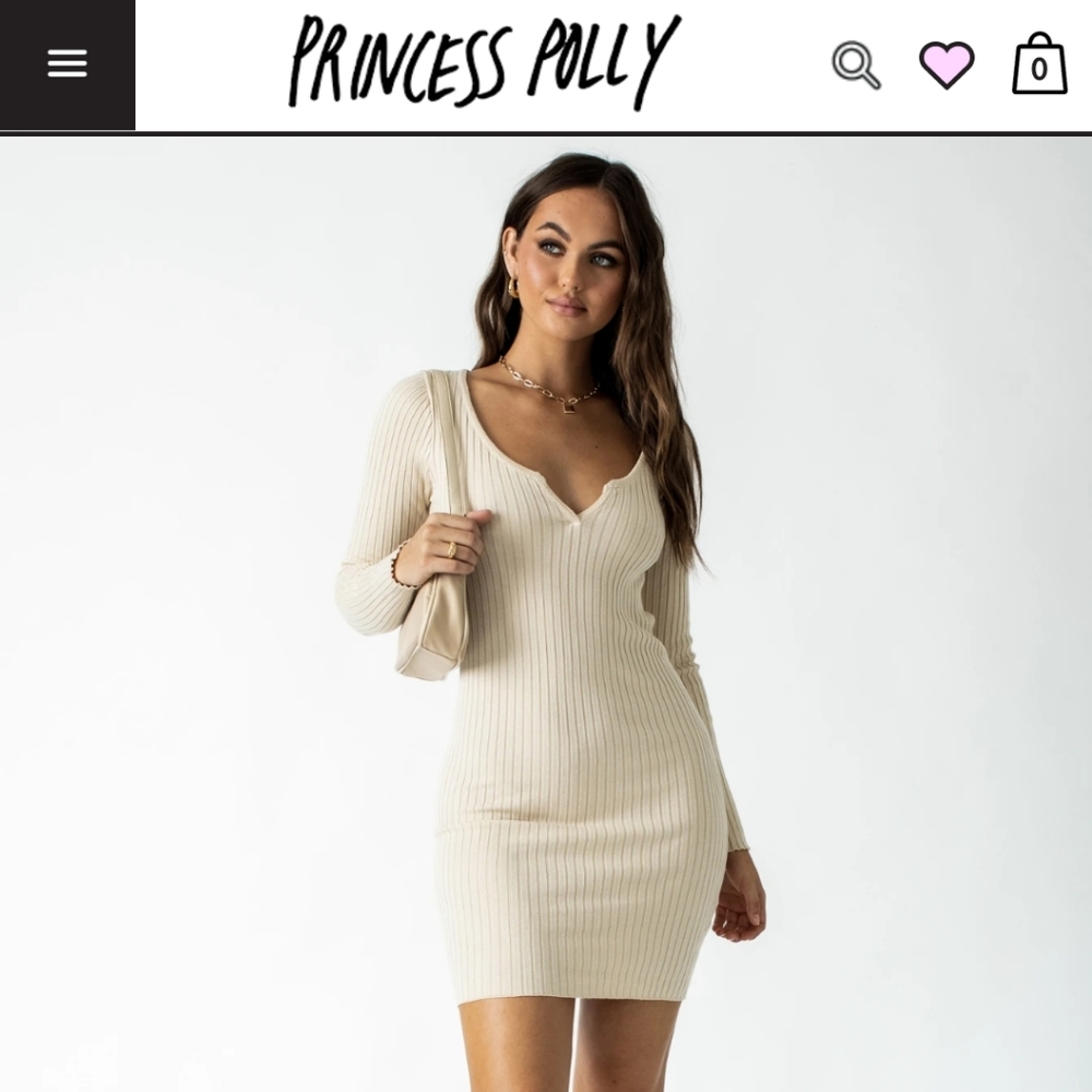 Princess Polly Long Sleeve Mini Dress